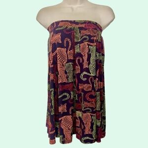 Madison Cat Pattern Skirt or Mini Dress with Pockets